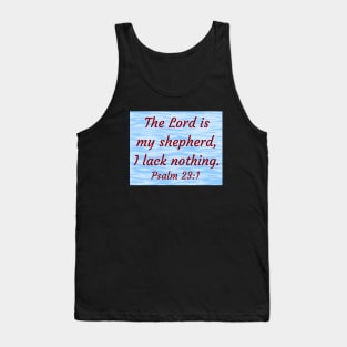 Bible Verse Psalm 23:1 Tank Top